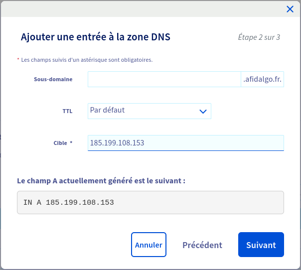ajout d&#39;une zone